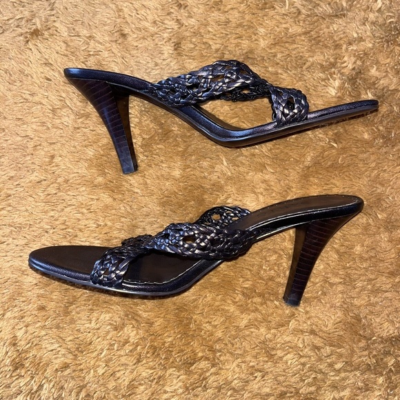 Franco Sarto L-GLEAN Women's Heels Leather Slip-On X Style Strap Glazed … - Picture 2 of 7